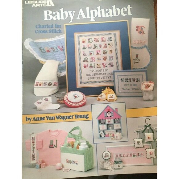 Cross Stitch Leisure Arts Baby Alphabet Counted Pattern #272 Baby Birth - Picture 4 of 4